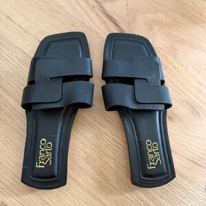 Franco Sarto Black Slide Sandals